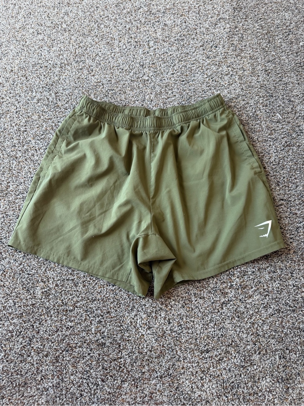 Gymshark Women’s Large Olive Green Lightweight Training Athletic Shorts